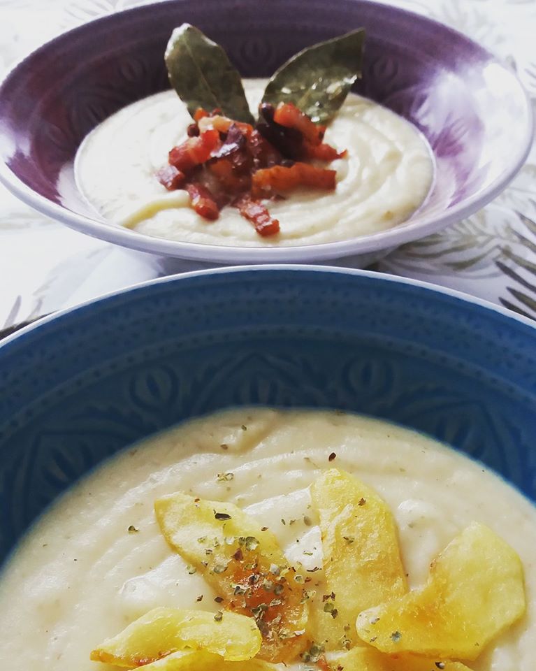 KREM Z ZIEMNIAKÓW I PIECZONYCH  JABŁEK